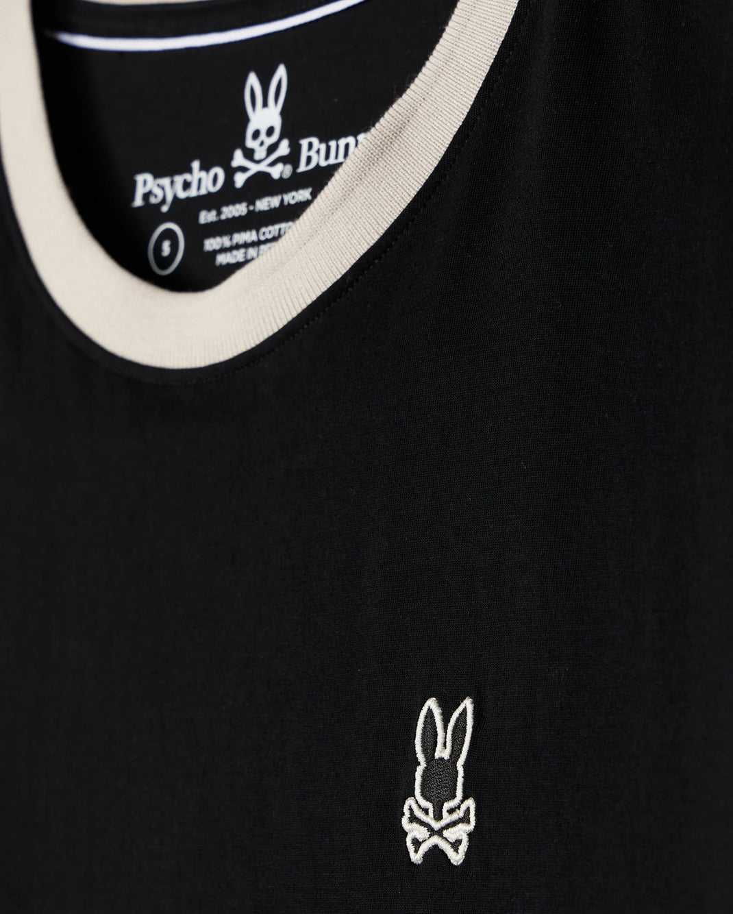 Tees Psycho Bunny Salina Tee Noir Homme | QDB-89556597